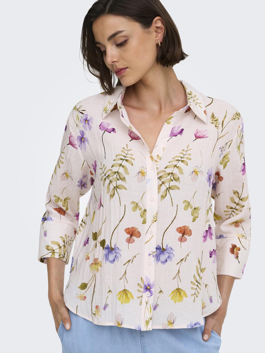 JDYVIOLA 3/4 SHIRT GARDEN FLOW