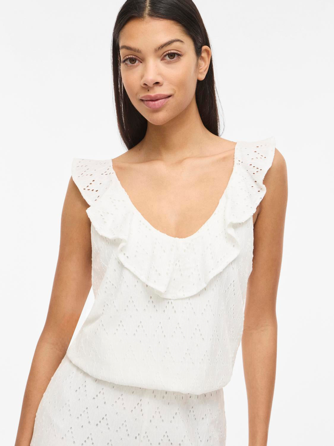 Viamalina V-Neck S/L Flounce