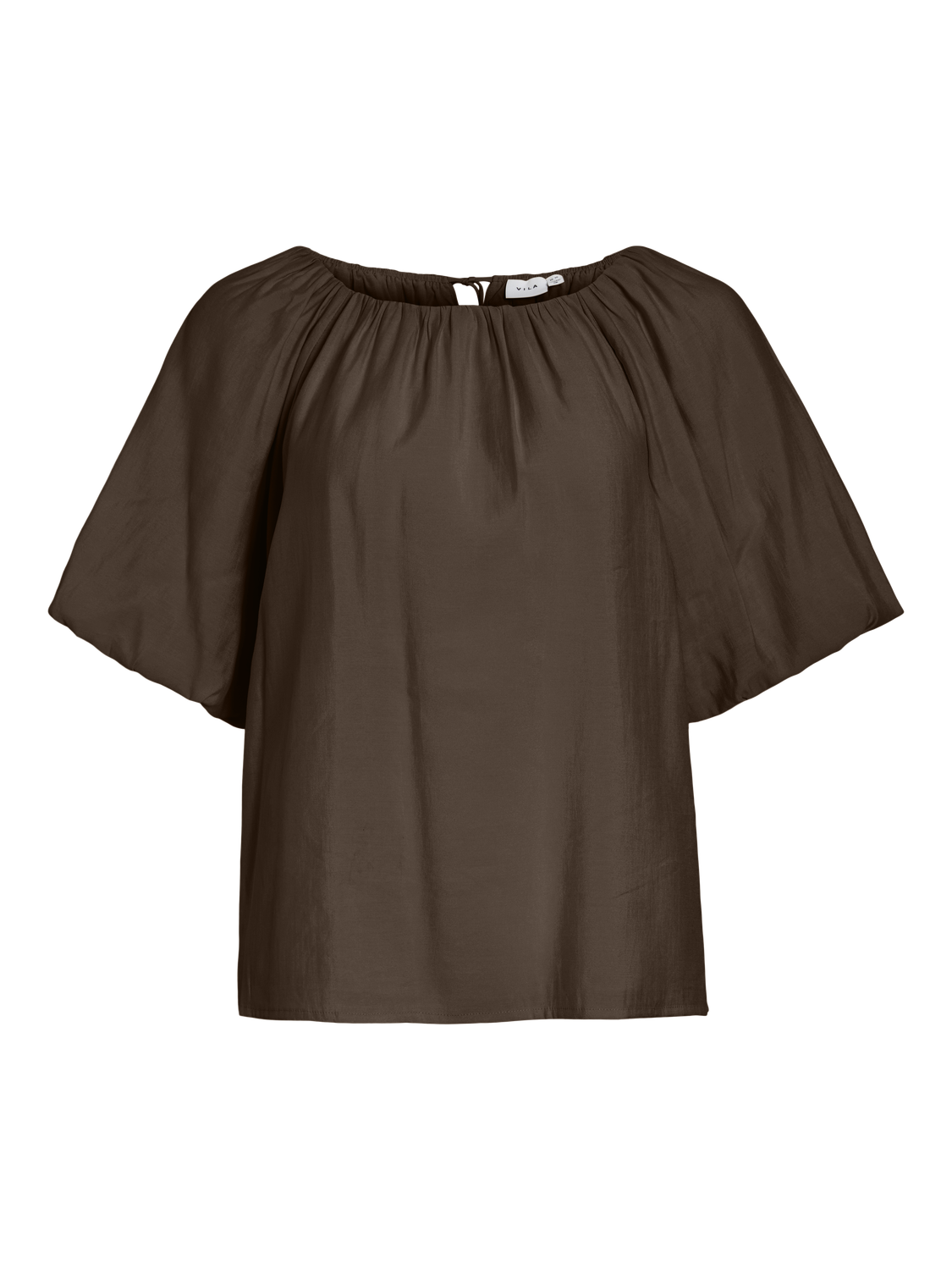 VIHEKLA BOAT NECK BLOUSE BROWN