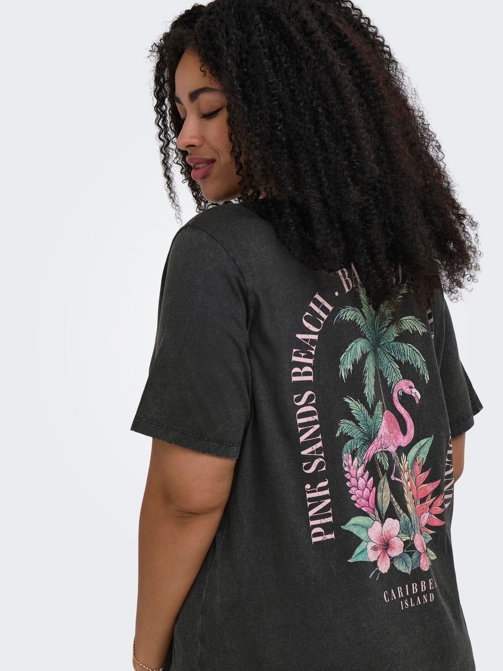 Carmika Foldup S/S Black Slit Dress