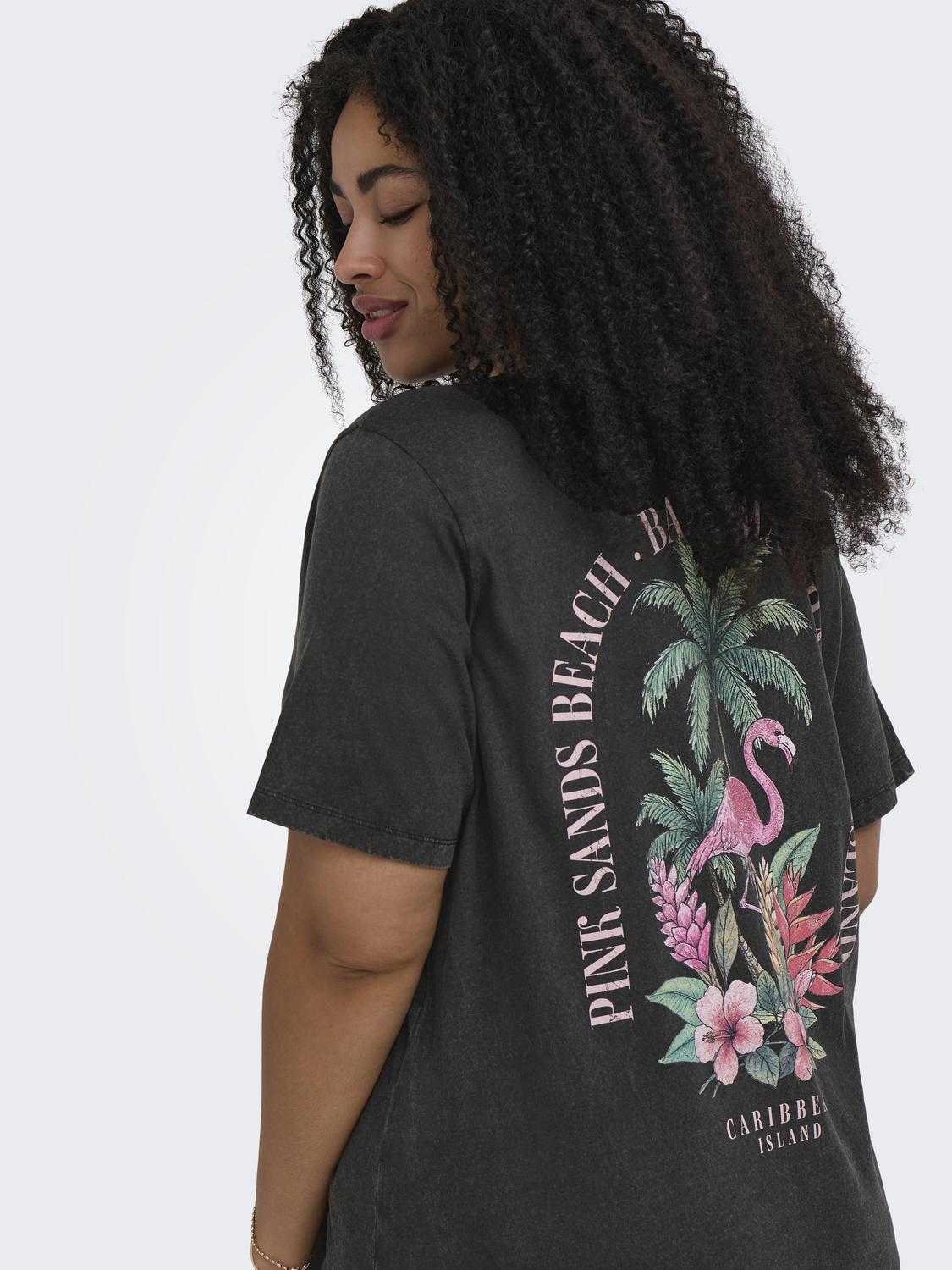 Carmika Foldup S/S Black Slit Dress