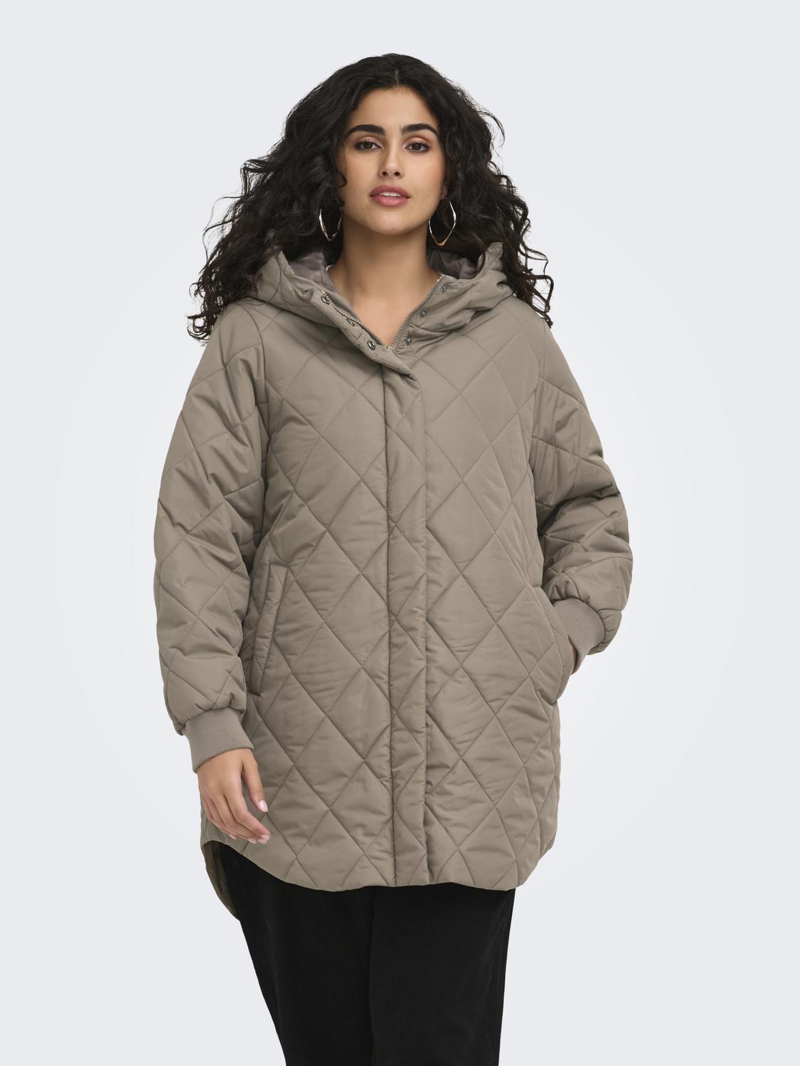 Carjuliet Quiltd Hood Zip Coat