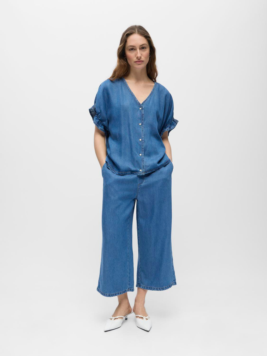 OBJFRAME 2/4 V-NECK TOP